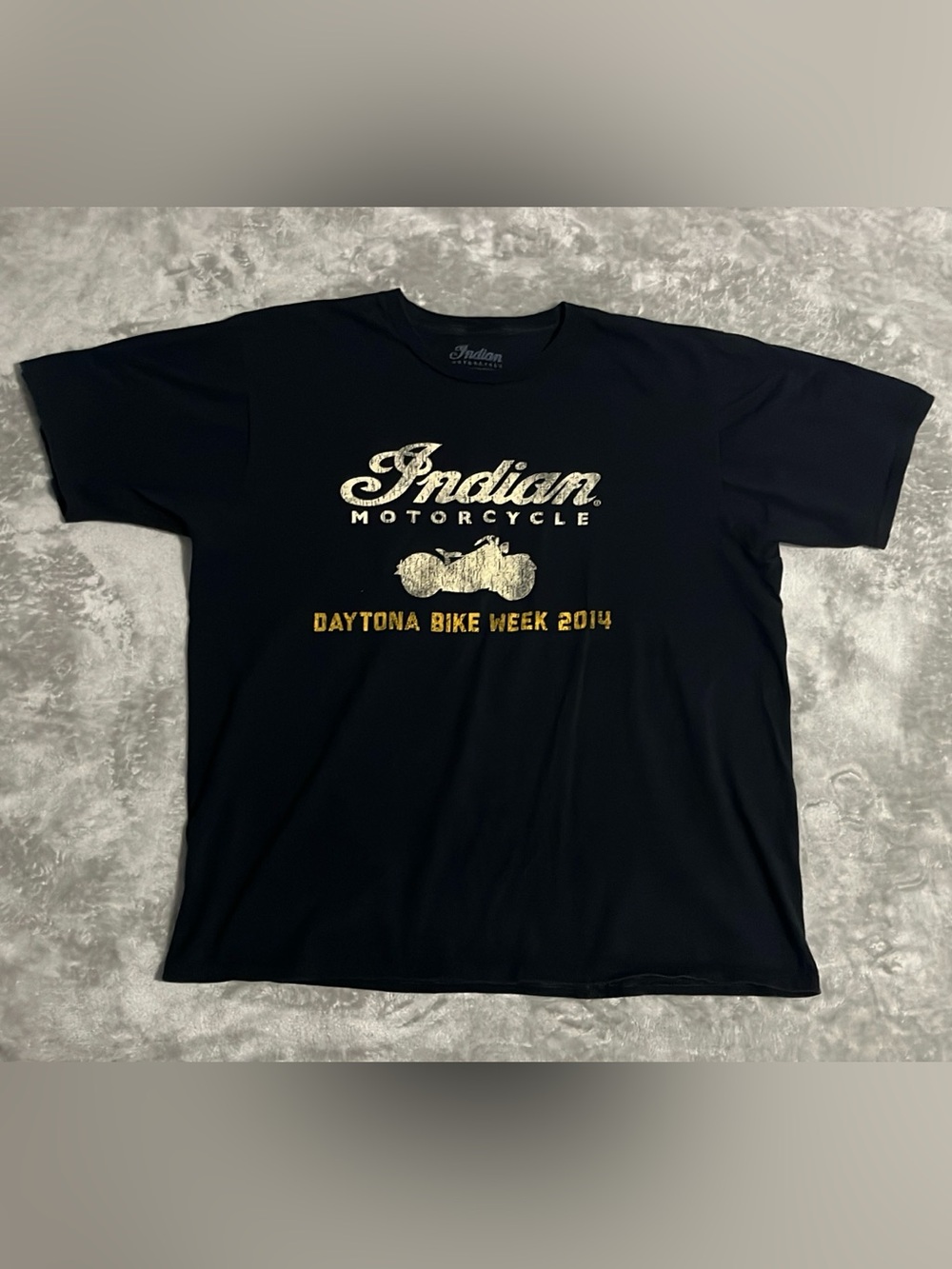 Indian Motorcycle Daytona Bike Week 2014 T-Shirt Mens XL Black Graphic